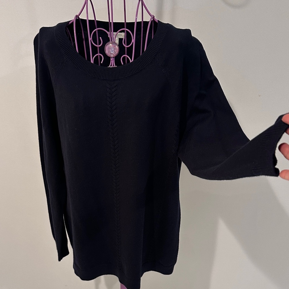 Talbots Classic Navy Knit Top